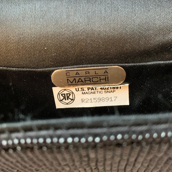 Carla Marchi vintage black beaded handbag/evening bag - Picture 3 of 7